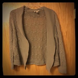 Ann Taylor Loft Outlet Taupe cardigan